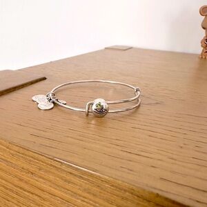 Alex and Ani Silver Bangle with Eye Charm